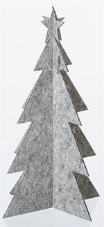Lübech Living juletræ - felt x-mas tree - grå højde 25 cm - Fransenhome